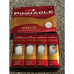 Pinnacle Gold Golf Balls 12 Count Longer Distance‎ with Soft Responsive Feel